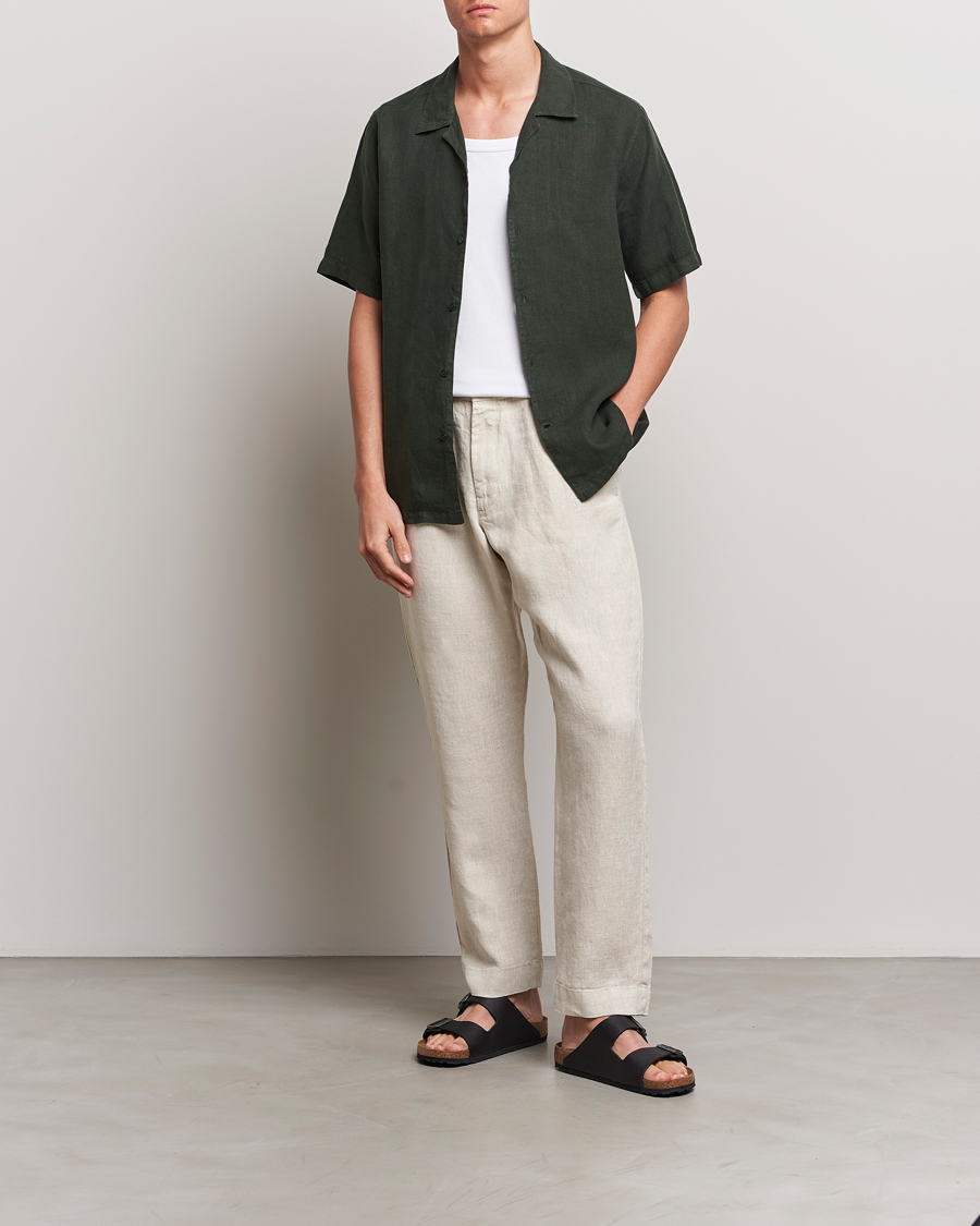 Herre | Bukser | NN07 | Billie Linen Drawstring Trousers Oat