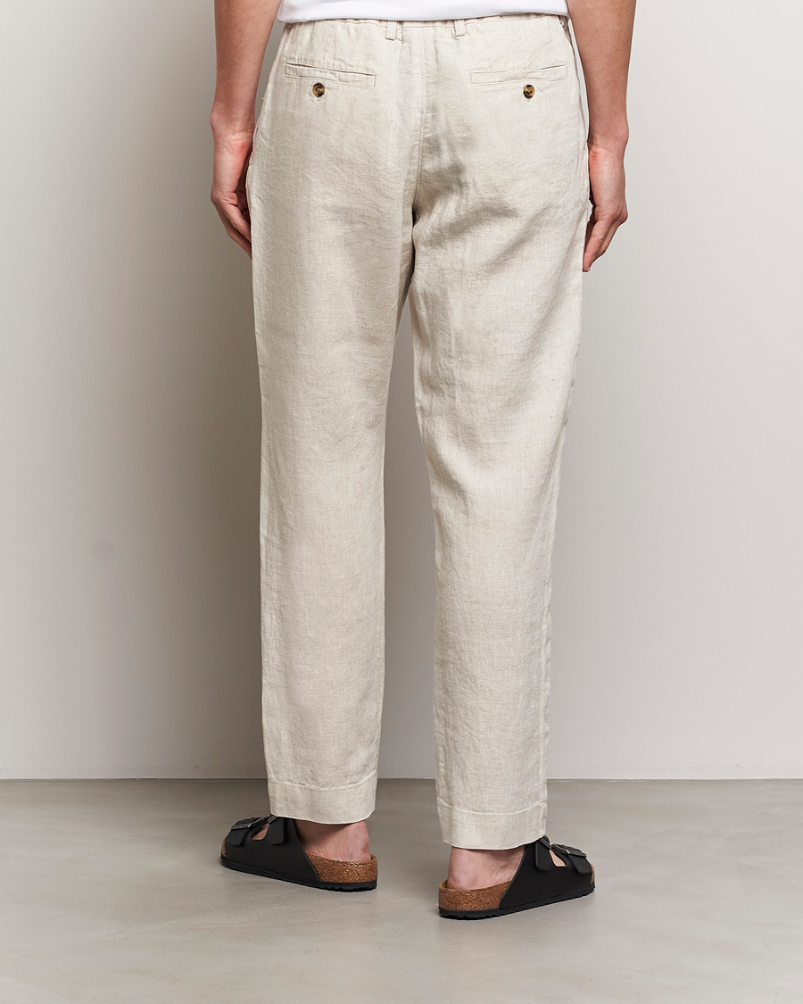 Herre | Bukser | NN07 | Billie Linen Drawstring Trousers Oat