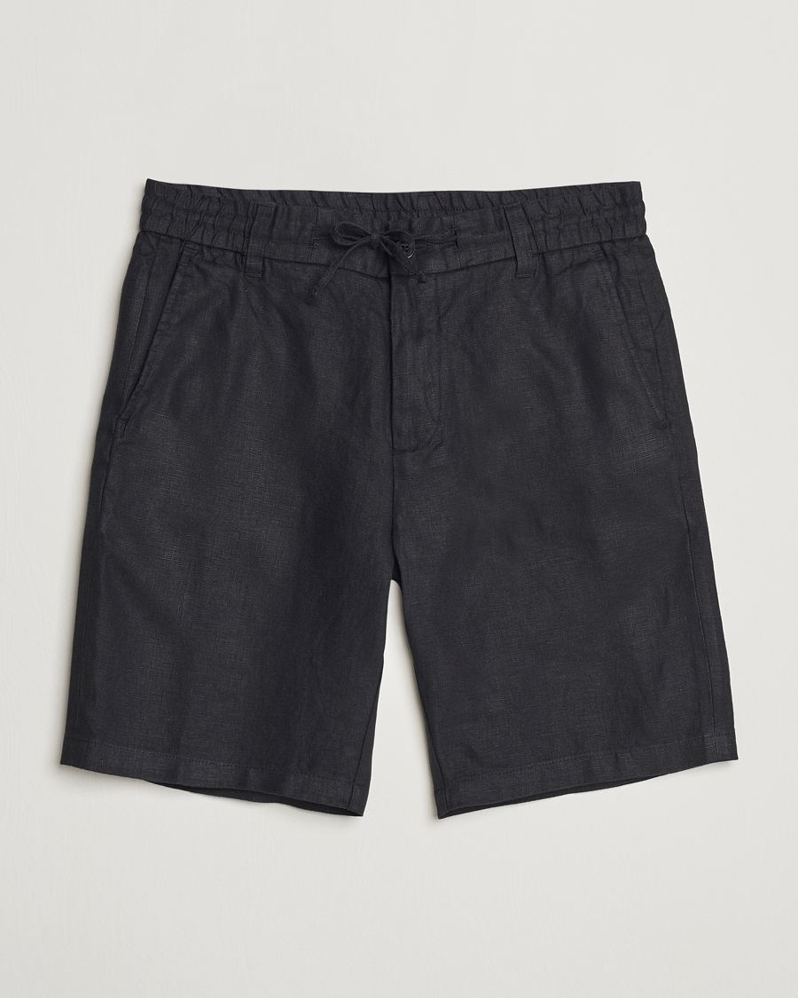 Herre | Shorts | NN07 | Seb Linen Drawstring Shorts Black