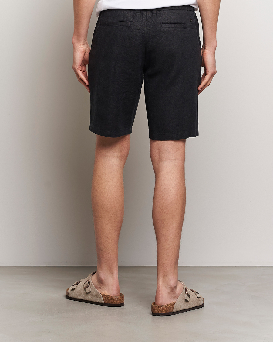 Herre | Shorts | NN07 | Seb Linen Drawstring Shorts Black