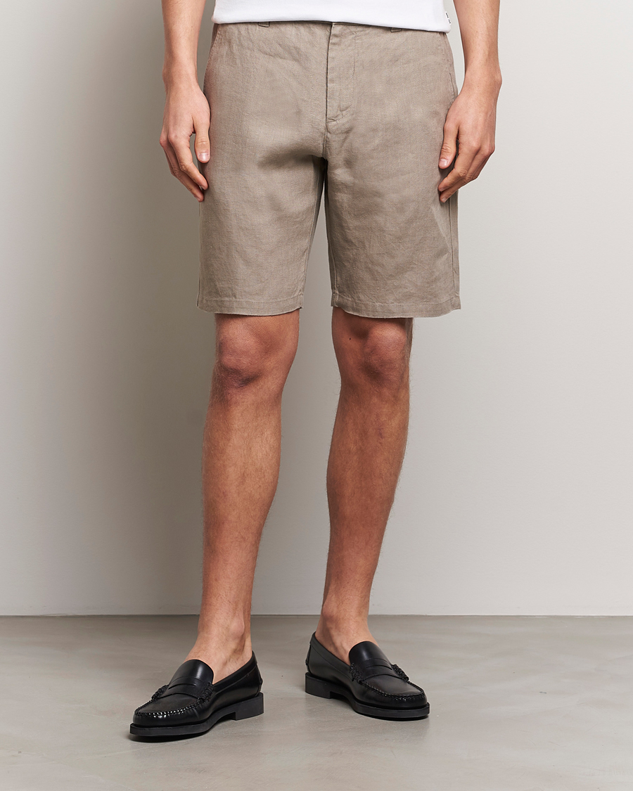 Herre | Nye produktbilleder | NN07 | Crown Linen Shorts Greige