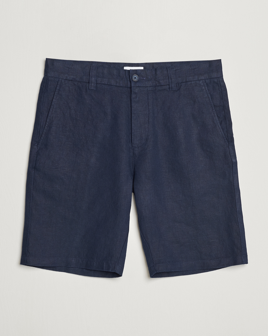 Herre | Shorts | NN07 | Crown Linen Shorts Navy Blue