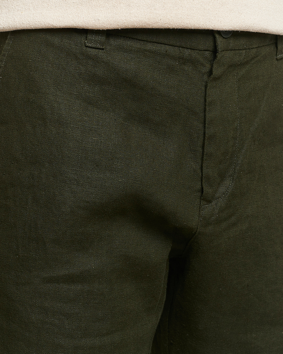 Herre | Shorts | NN07 | Crown Linen Shorts Rosin Green
