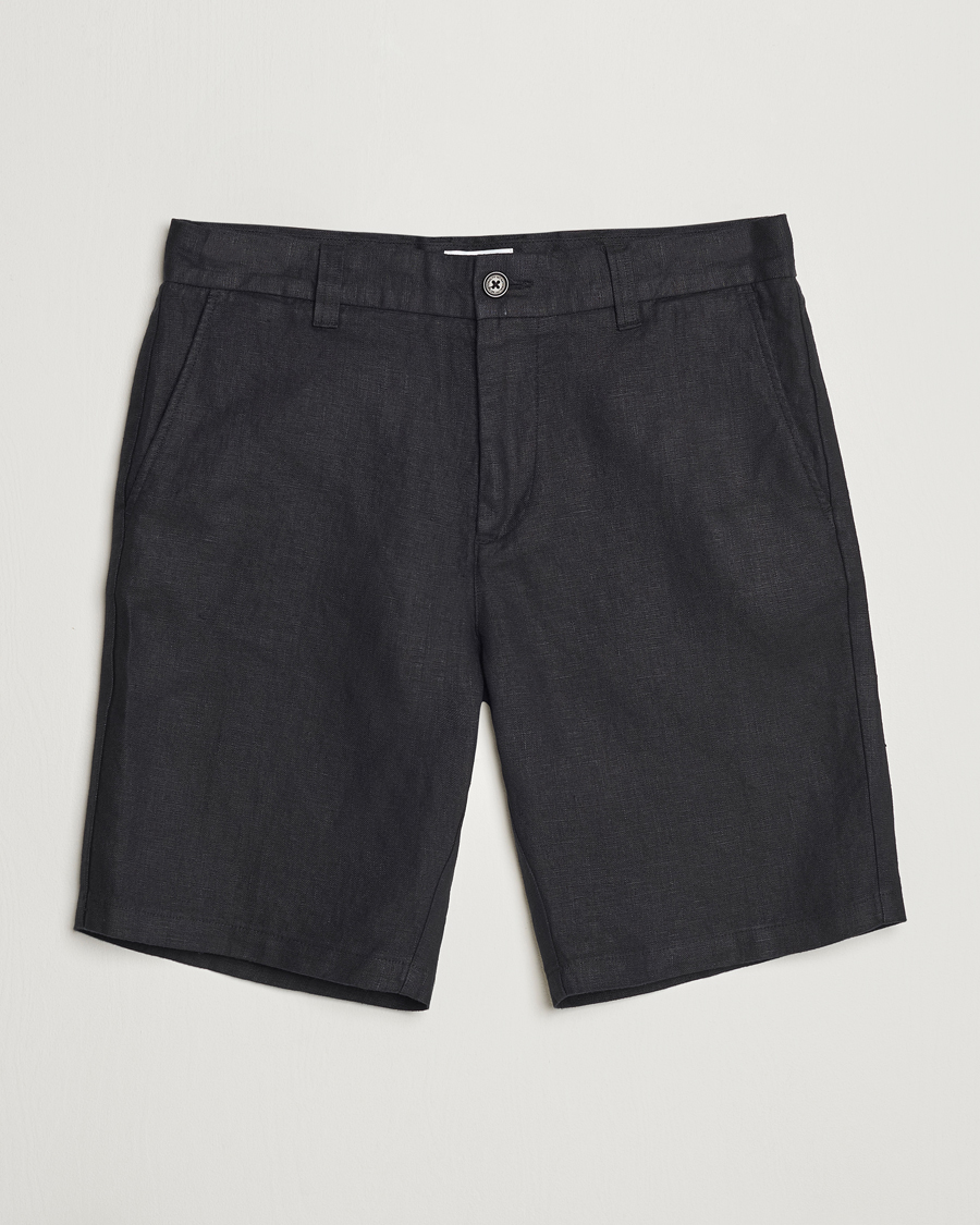 Herre | Shorts | NN07 | Crown Linen Shorts Black
