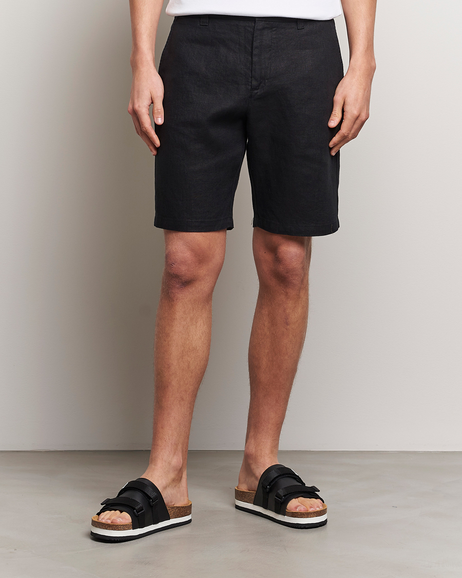 Herre |  | NN07 | Crown Linen Shorts Black