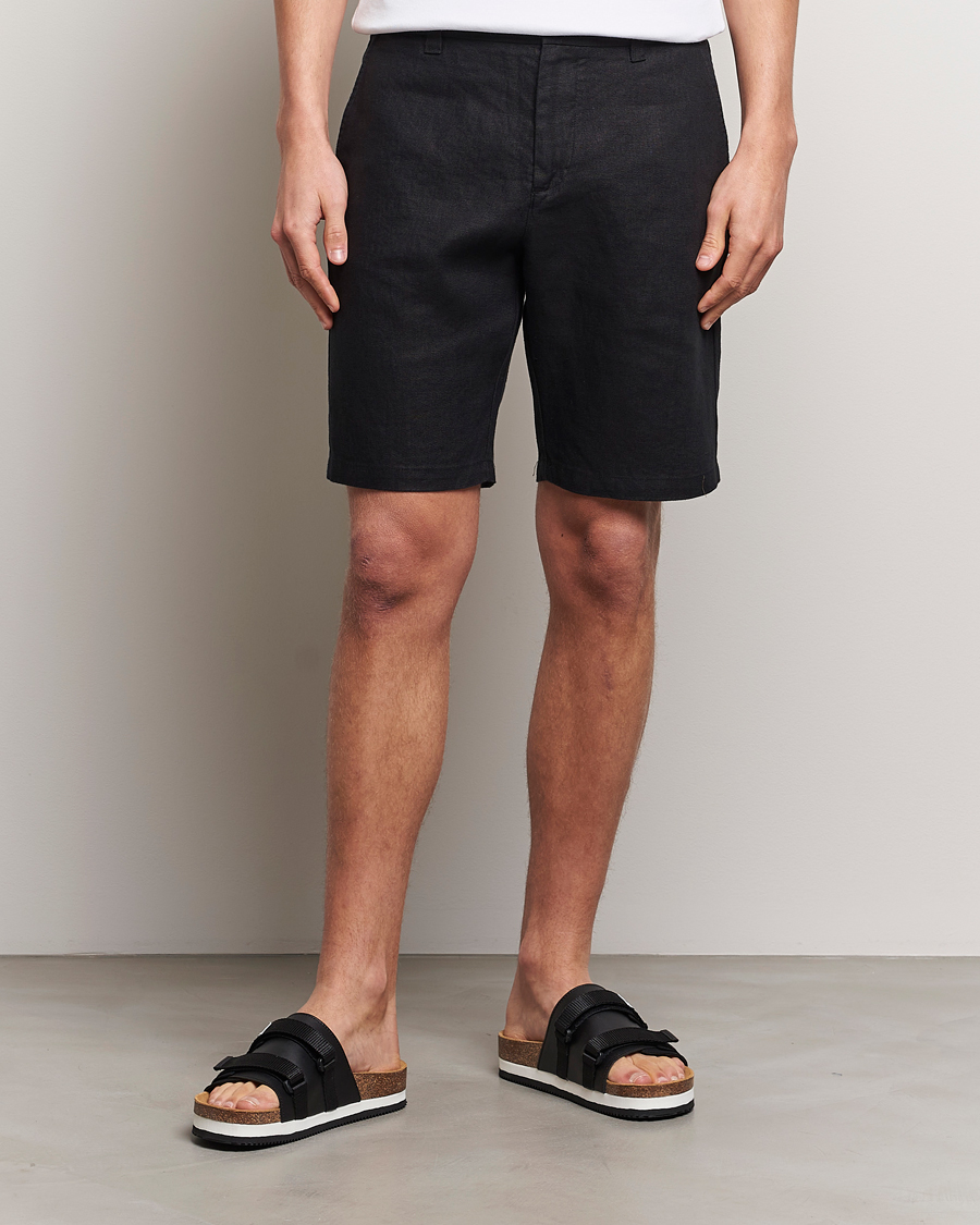 Herre | Nyheder | NN07 | Crown Linen Shorts Black