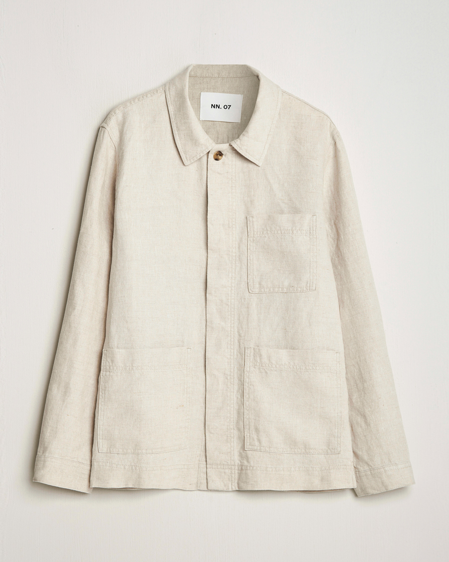 Herre | Skjorter | NN07 | Olav Linen Overshirt Oat