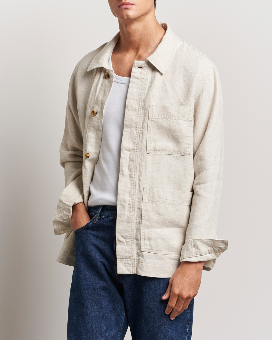 Herre |  | NN07 | Olav Linen Overshirt Oat