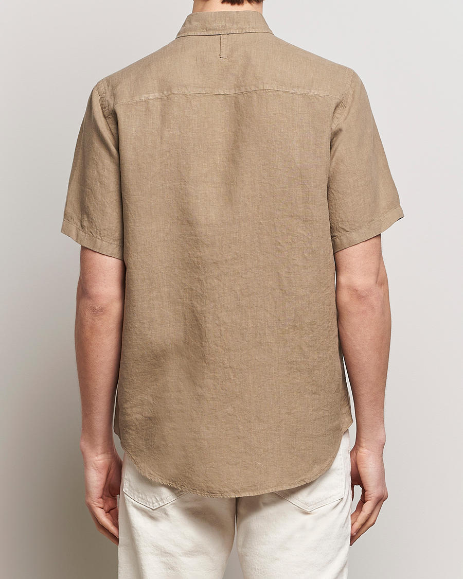 Herre | Skjorter | NN07 | Arne Linen Short Sleeve Shirt Greige