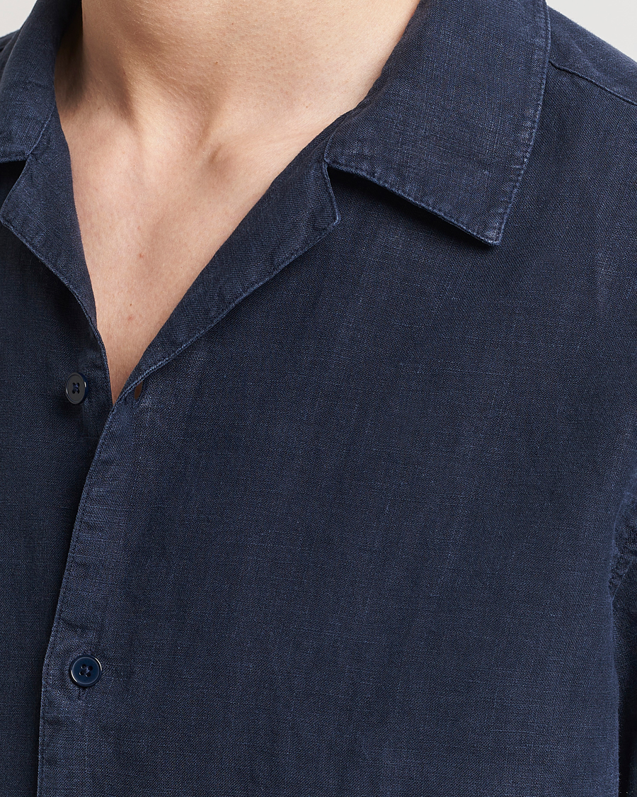 Herre | Skjorter | NN07 | Julio Linen Resort Shirt Navy Blue