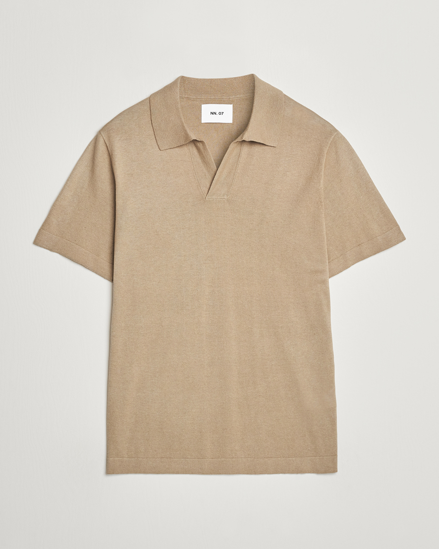 Herre | Polotrøjer | NN07 | Ryan Cotton/Linen Polo Greige