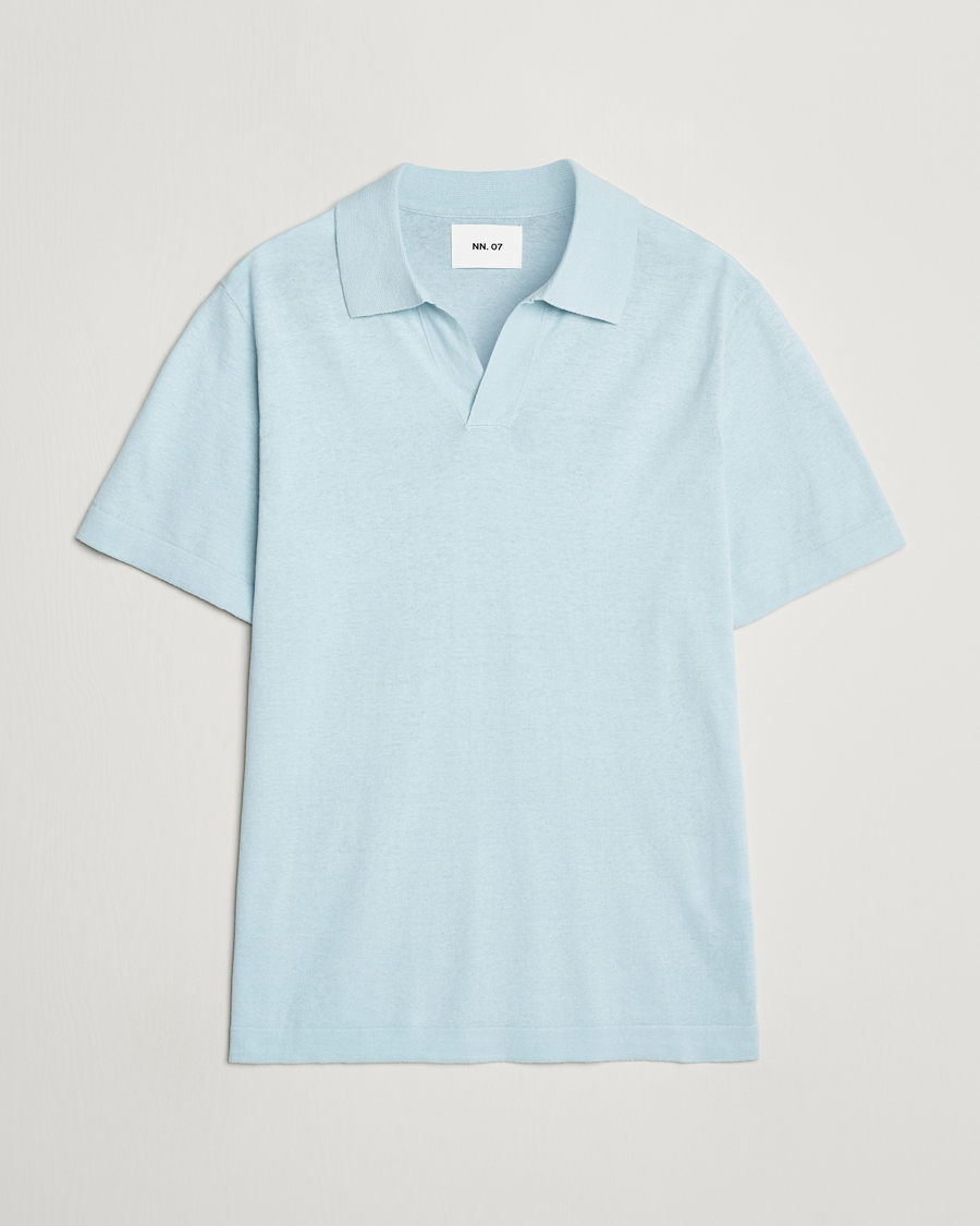 Herre | Polotrøjer | NN07 | Ryan Cotton/Linen Polo Winter Sky