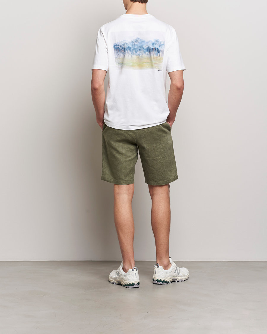 Herre | T-Shirts | NN07 | Adam Printed Crew Neck T-Shirt White