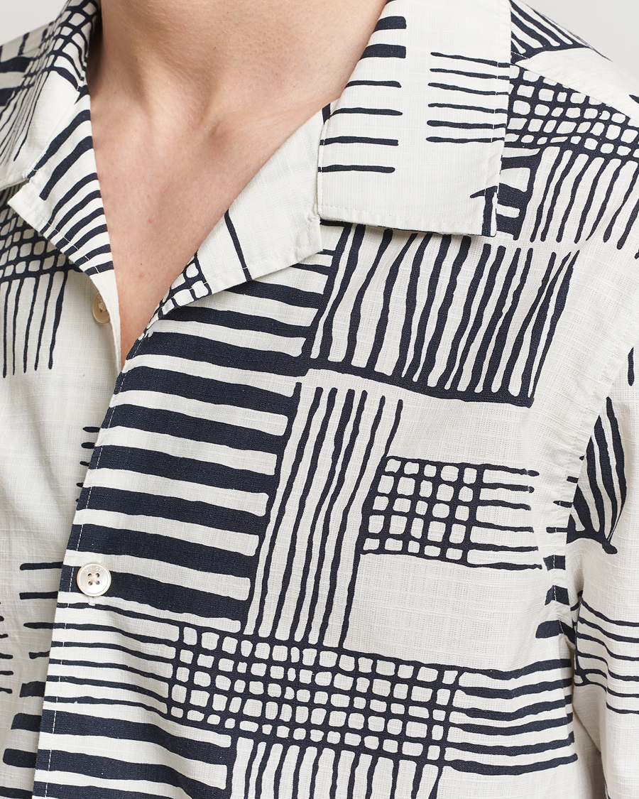 Herre | Skjorter | NN07 | Ole Printed Short Sleeve Shirt Black Multi
