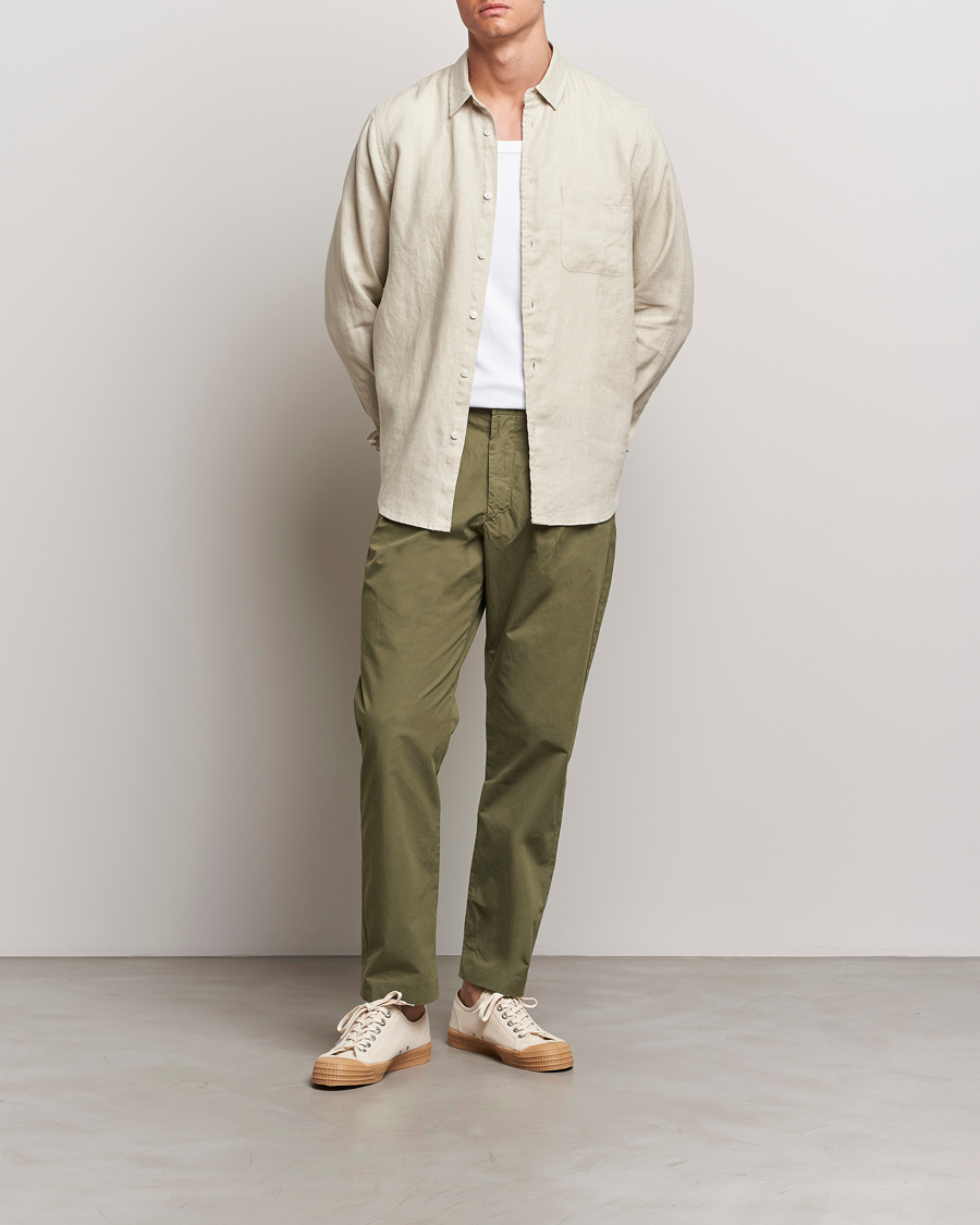 Herre | Bukser | NN07 | Bill Cotton Trousers Capers Green