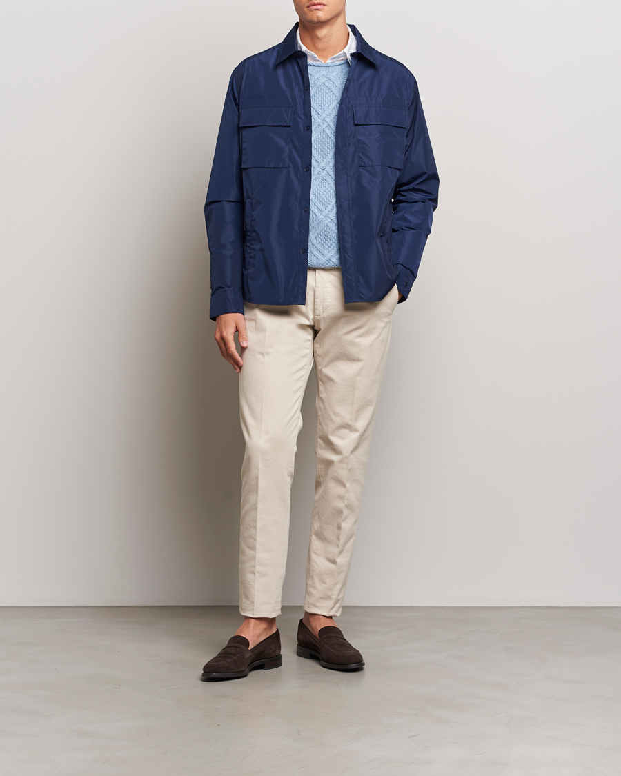 Herre | Jakker | Polo Ralph Lauren | Water-Repellent Shirt Jacket Newport Navy