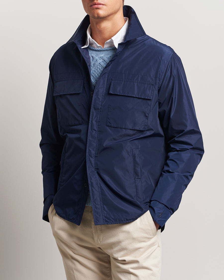 Herre | Jakker | Polo Ralph Lauren | Water-Repellent Shirt Jacket Newport Navy