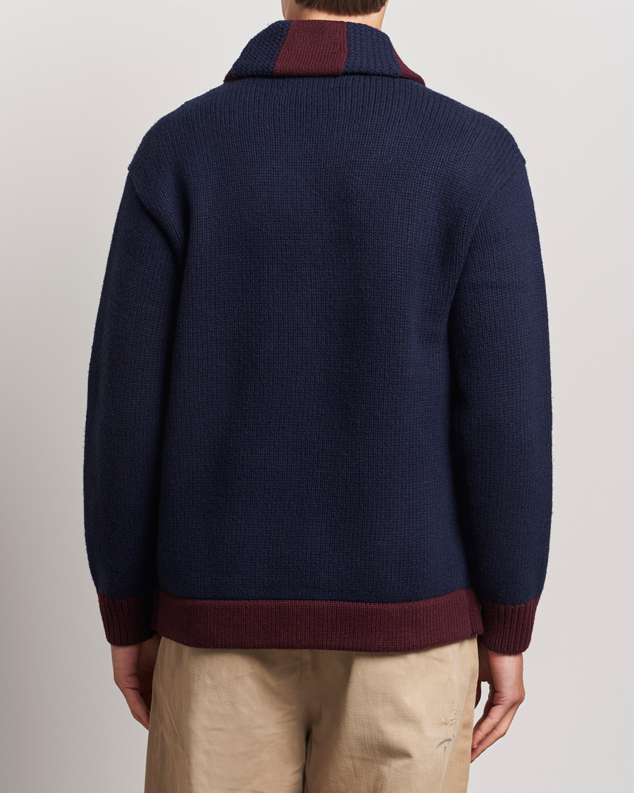 Herre | Trøjer | Polo Ralph Lauren | Varsity Wool Shawl Cardigan Aviator Navy Combo