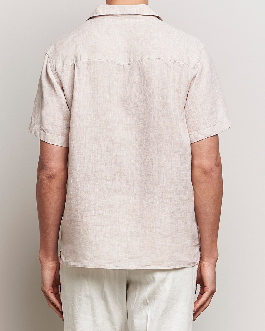 Herre | Skjorter | J.Lindeberg | Elio Linen Melange Shirt Safari Beige