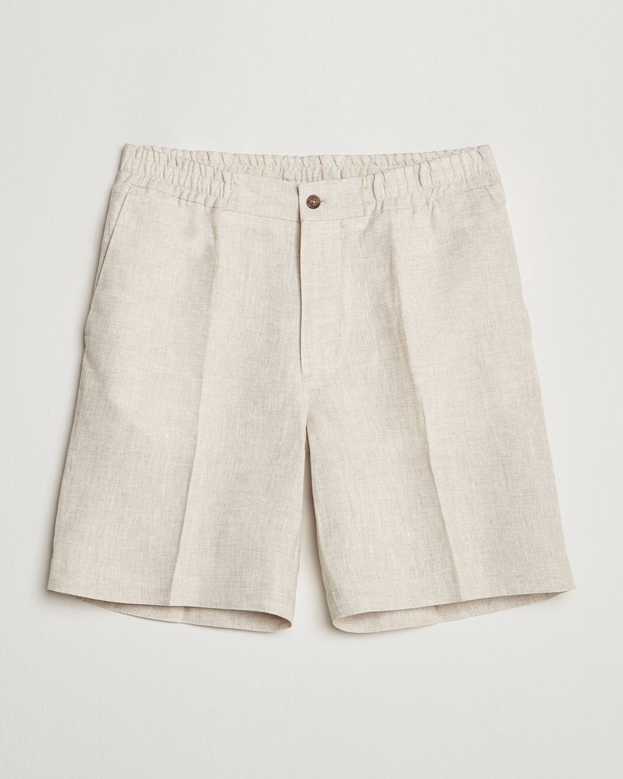 Herre | Shorts | J.Lindeberg | Baron Linen Shorts Safari Beige