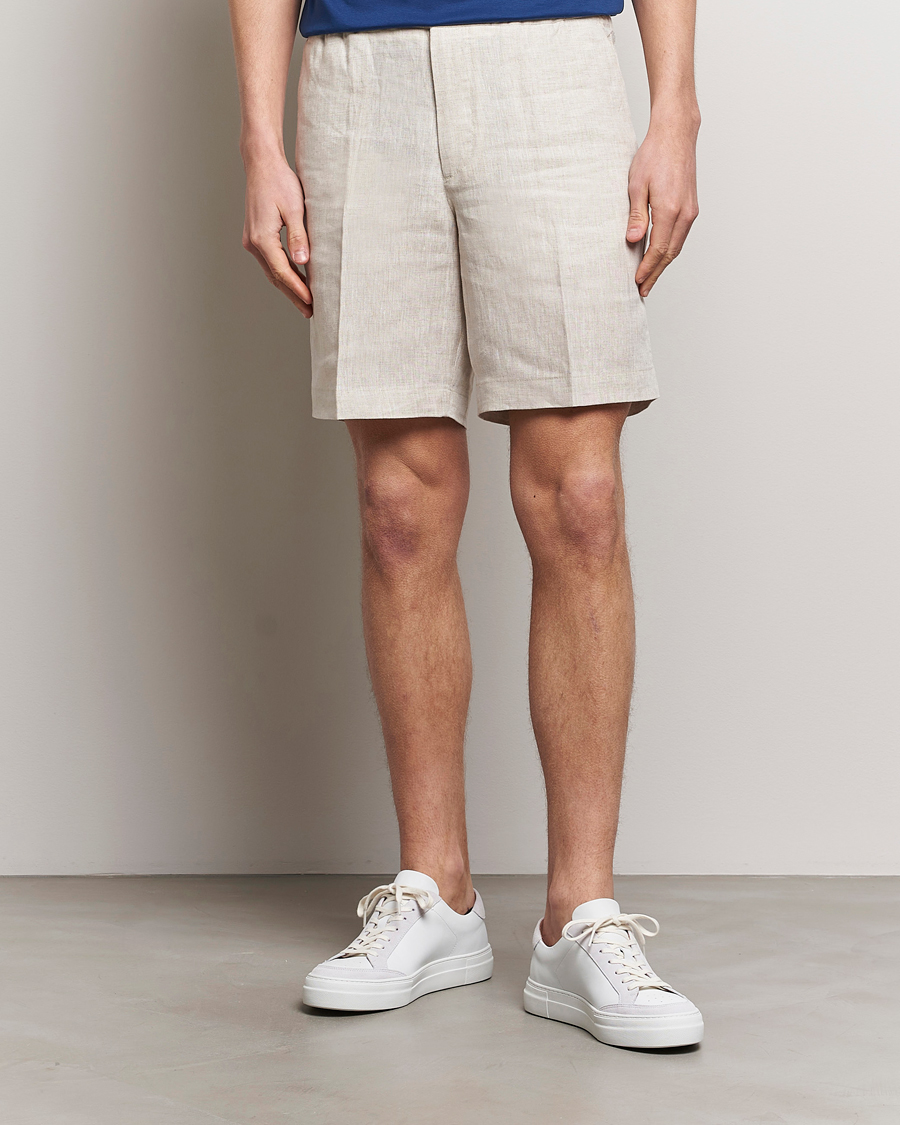 Herre | Shorts | J.Lindeberg | Baron Linen Shorts Safari Beige