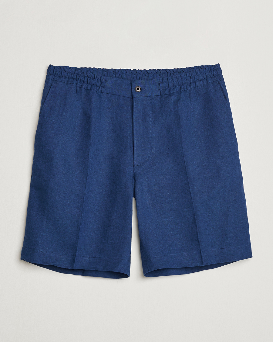 Herre | Shorts | J.Lindeberg | Baron Linen Shorts Estate Blue