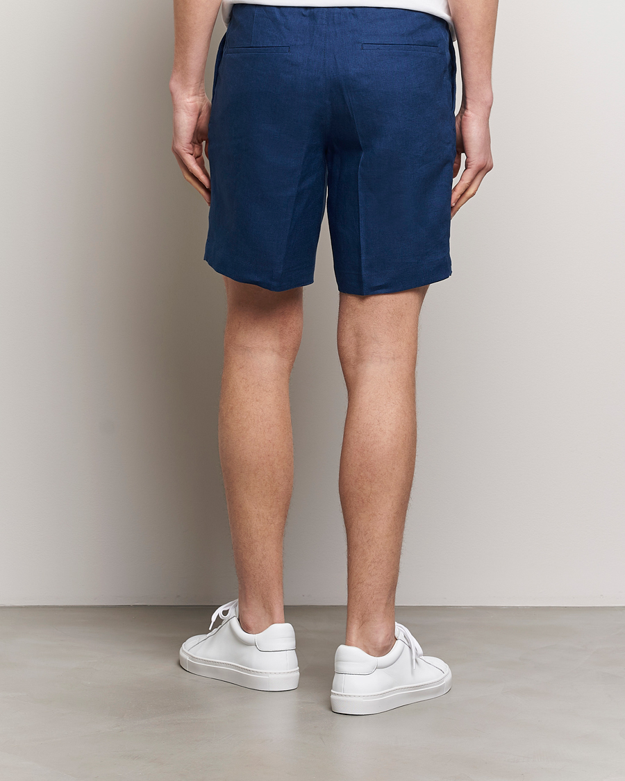 Herre | Shorts | J.Lindeberg | Baron Linen Shorts Estate Blue