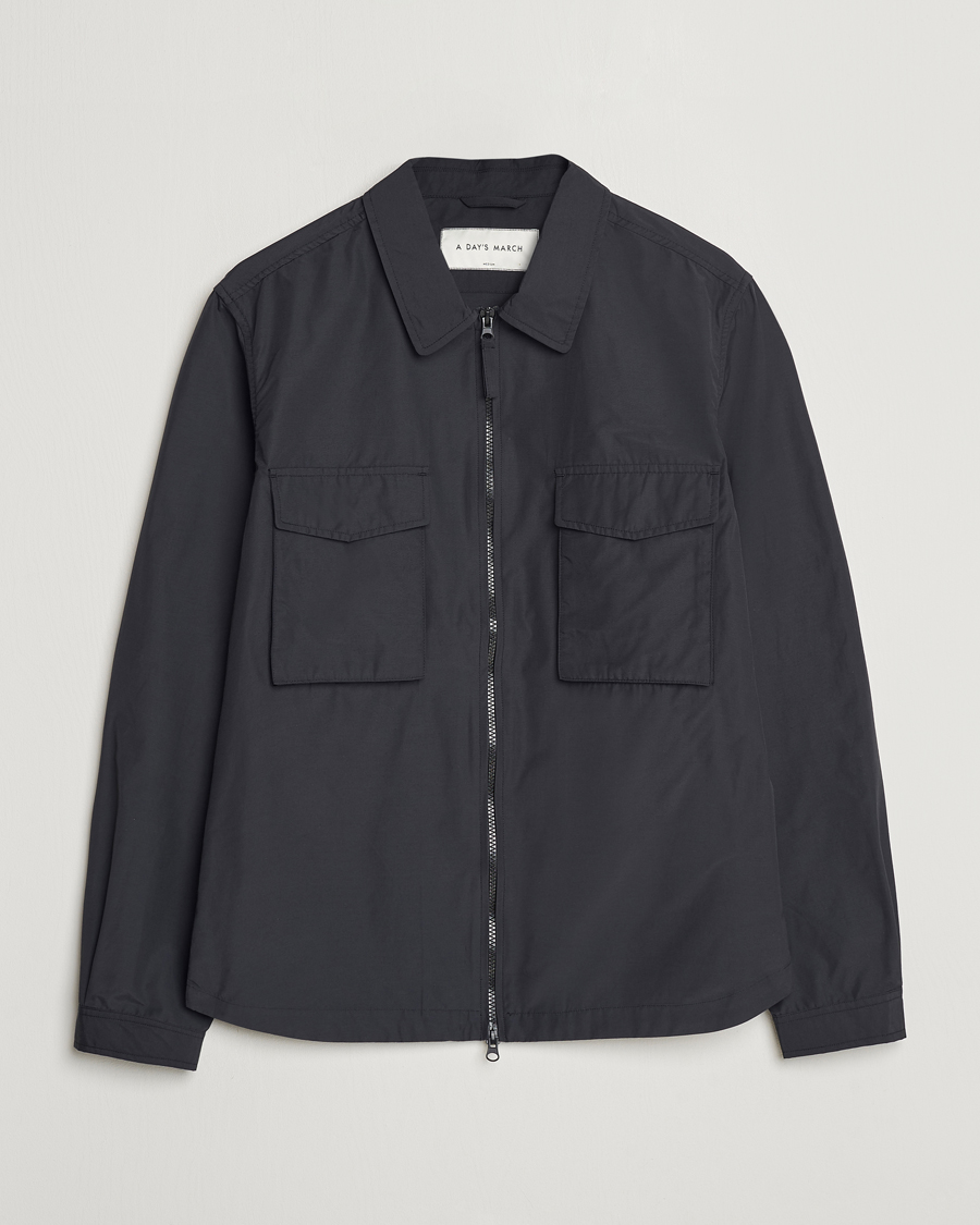 Herre | Skjorter | A Day's March | Buxton Nylon Overshirt Black