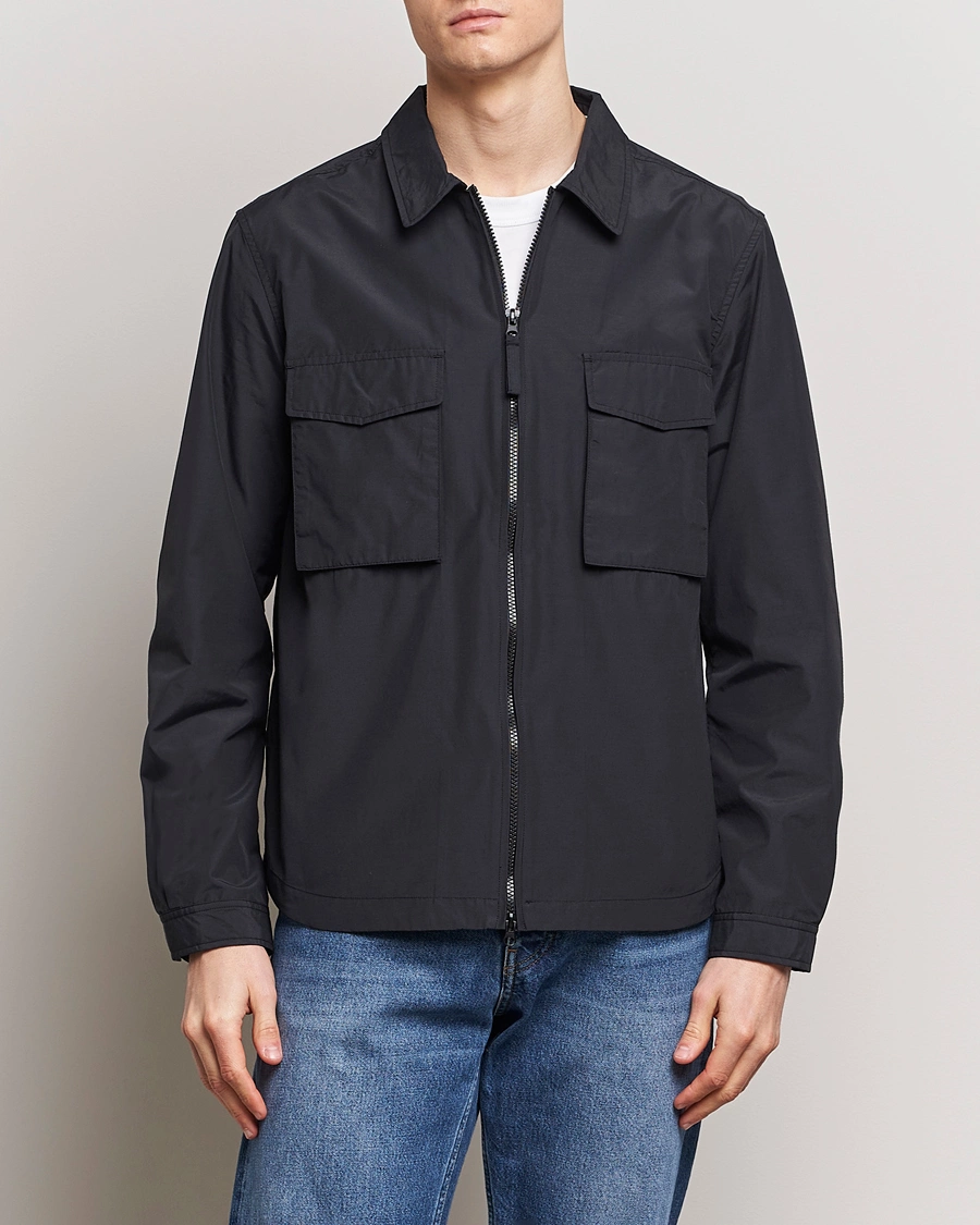 Herre | Shirt Jackets | A Day's March | Buxton Nylon Overshirt Black