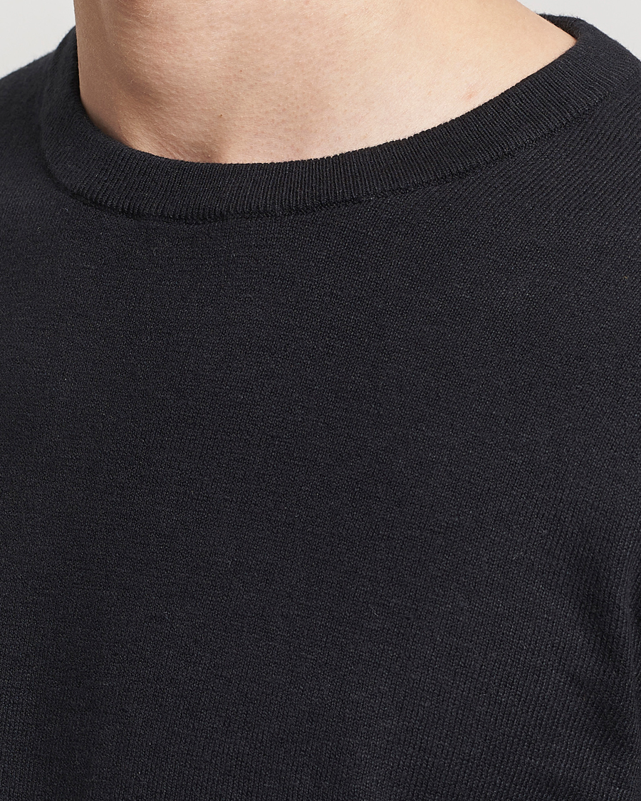 Herre | Trøjer | A Day's March | Alagon Cotton/Linen Crew Black