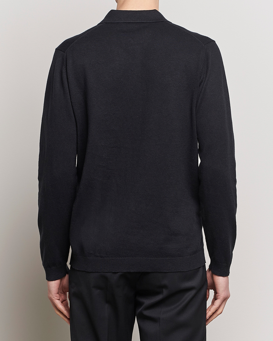Herre | Trøjer | A Day's March | Ambroz Cotton/Linen Polo Black