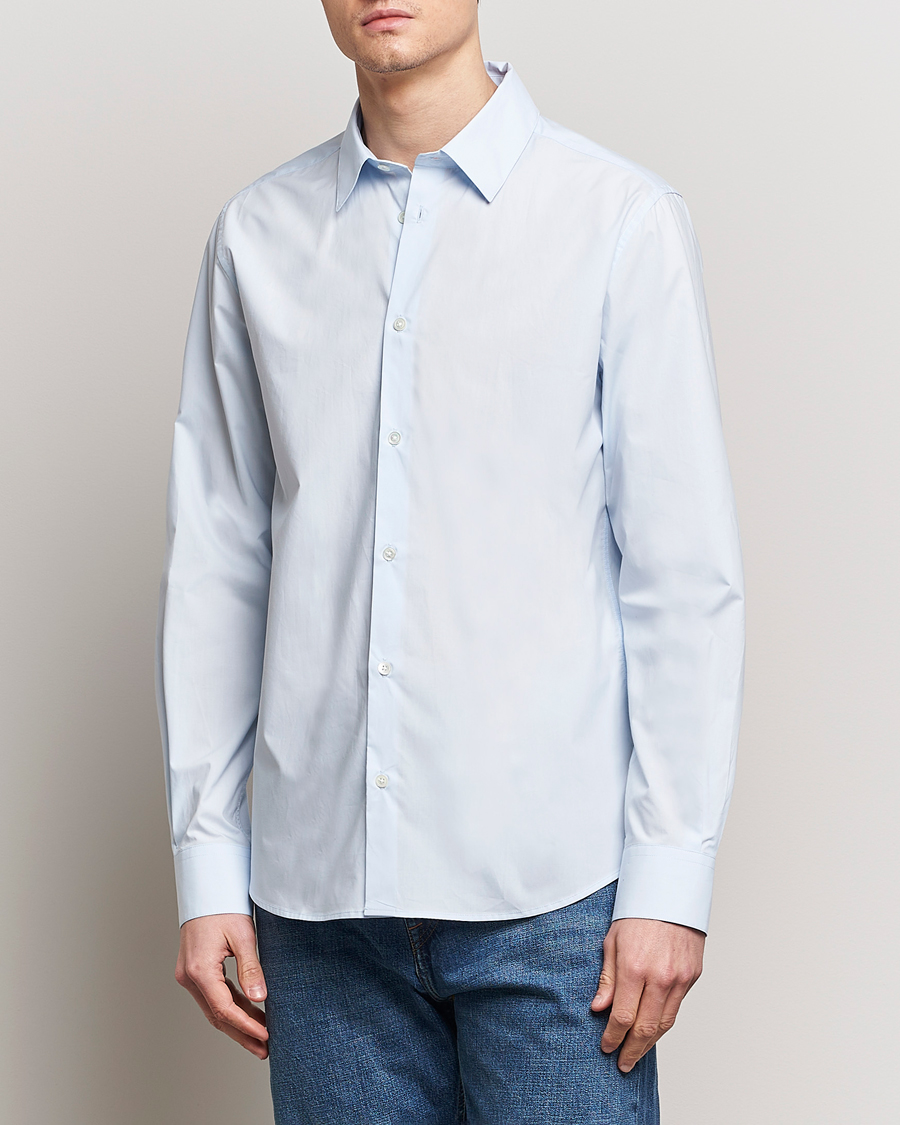 Herre | Skjorter | A Day's March | Tipton Poplin Shirt Sky Blue