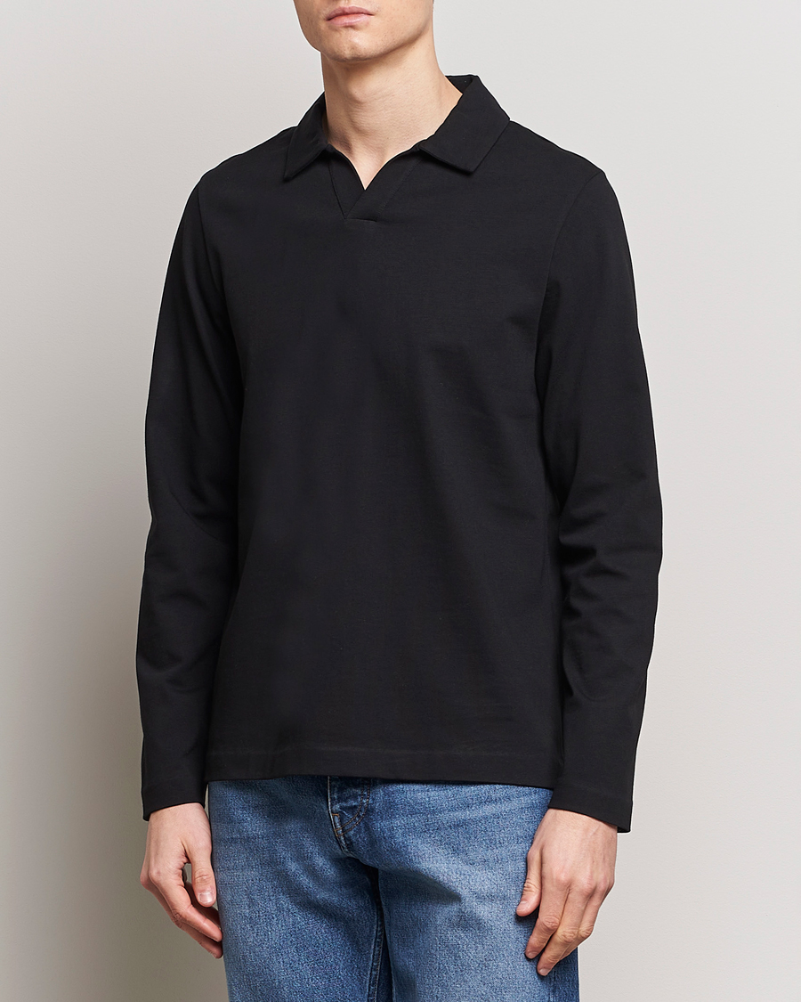 Herr | Avdelningar | A Day's March | Branford Long Sleeve Polo Black