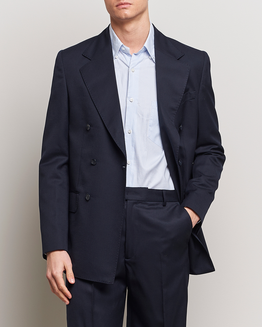 Herre | Uldblazer | A Day's March | Welland Double Breasted Blazer Navy