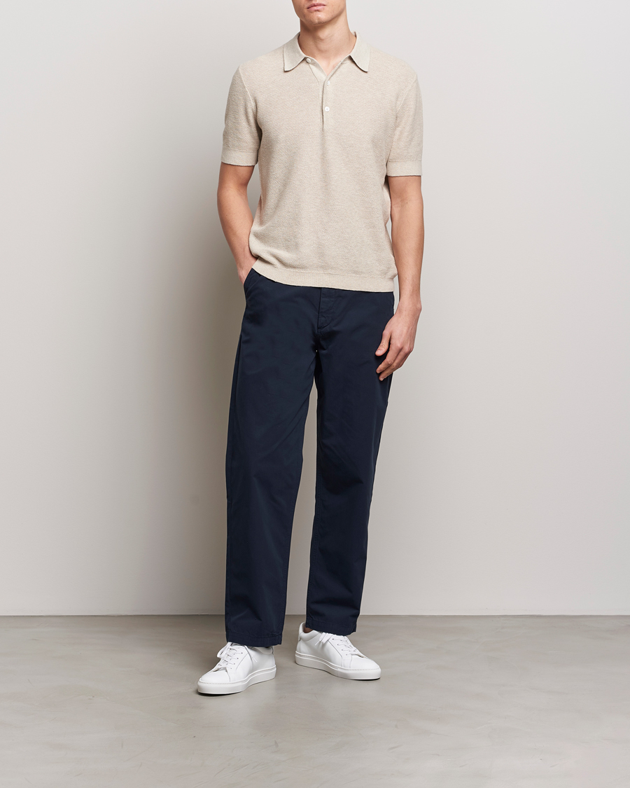 Herre | Bukser | A Day's March | Redwood Light Cotton Trousers Navy
