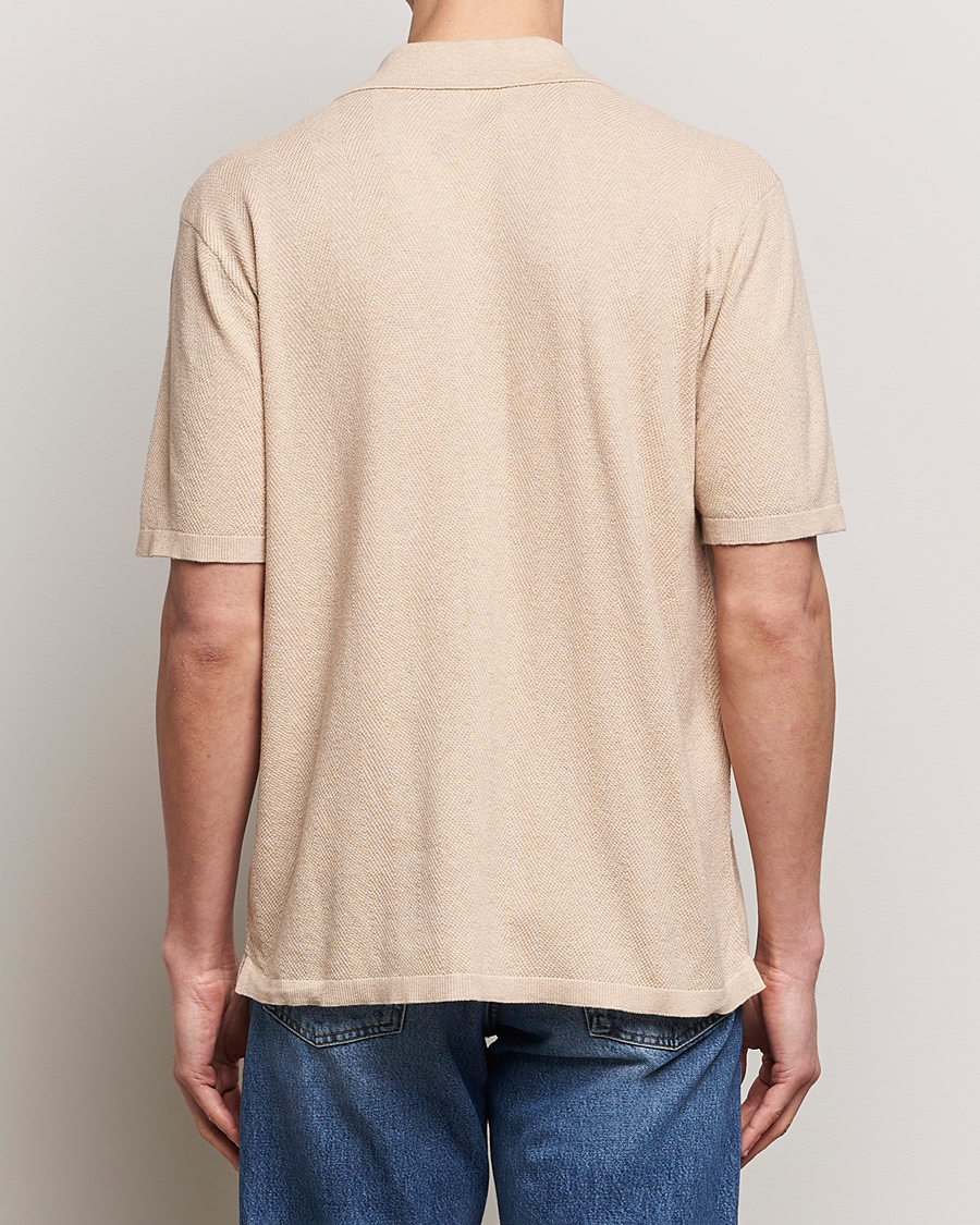 Herre | Skjorter | A Day's March | Yamu Knitted Herringbone Shirt Oyster
