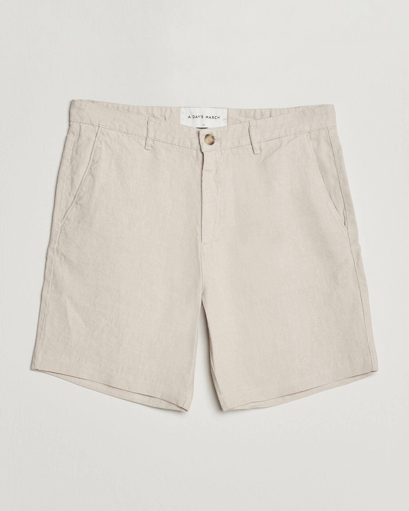 Herre | Shorts | A Day's March | Luny Linen Shorts Oyster