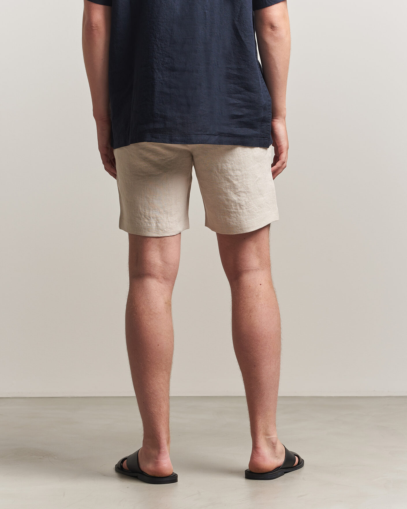 Herre | Shorts | A Day's March | Luny Linen Shorts Oyster