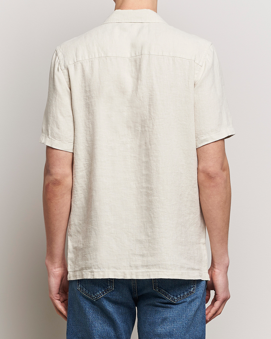 Herre | Skjorter | A Day's March | Yamu Linen Short Sleeve Shirt Sand
