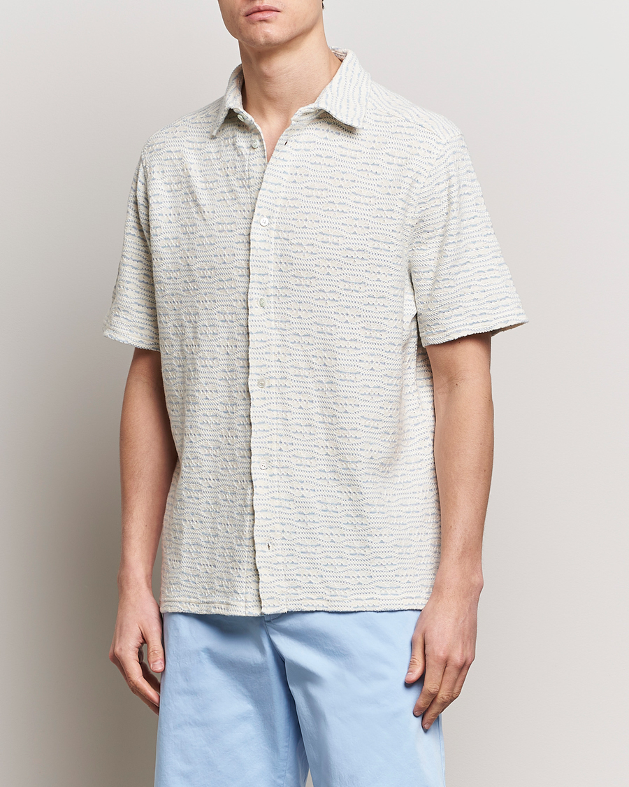 Herr | Kläder | J.Lindeberg | Torpa Structure Shirt Chambray Blue