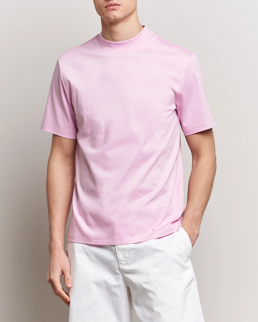 Herre | Afdelinger | J.Lindeberg | Ace Mock Neck T-Shirt Pink Lavender