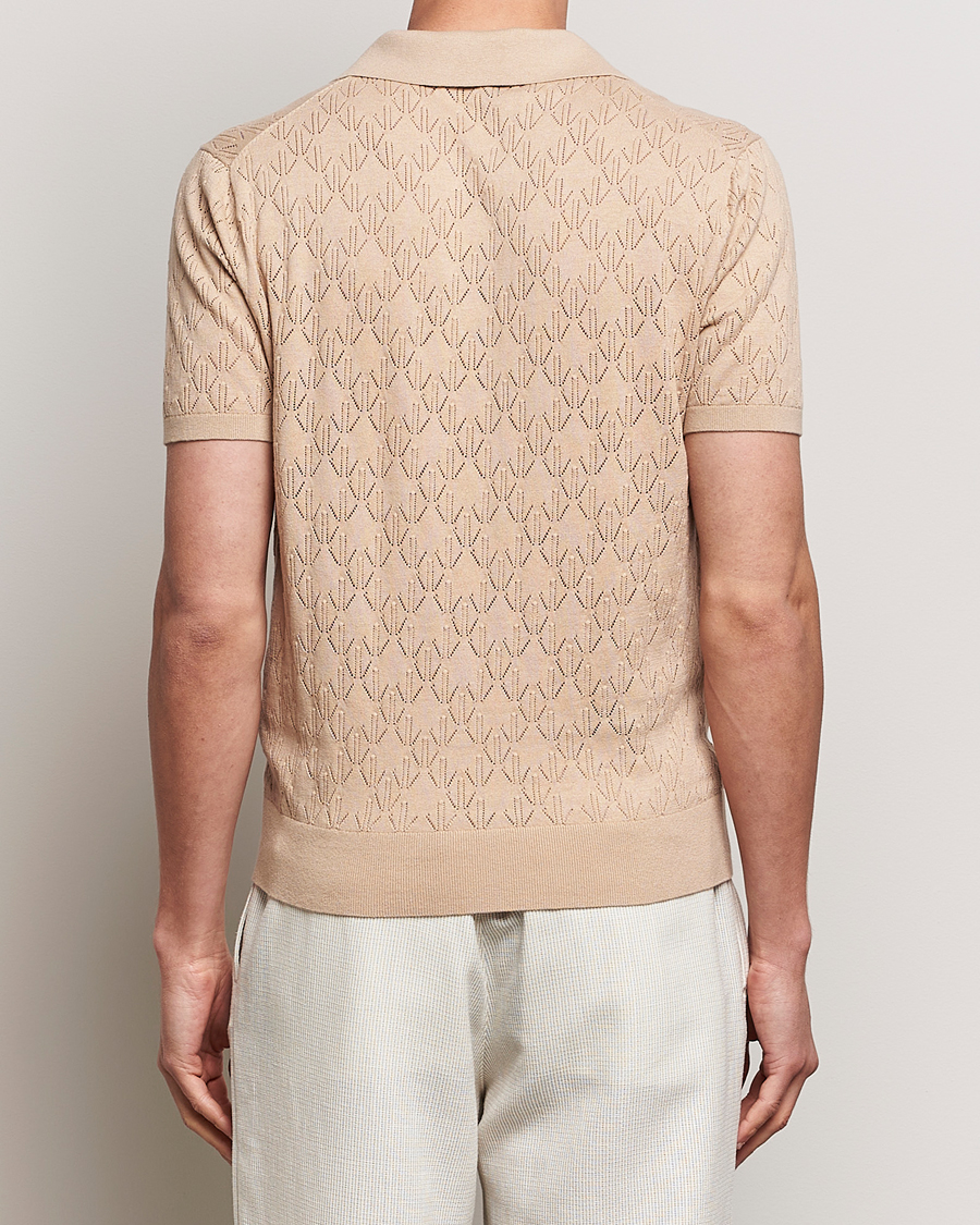 Herre | Polotrøjer | J.Lindeberg | Ringo Open Collar Safari Beige