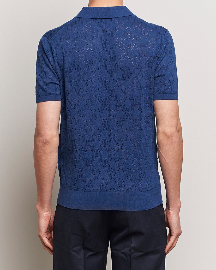 Herre | Polotrøjer | J.Lindeberg | Ringo Open Collar Estate Blue