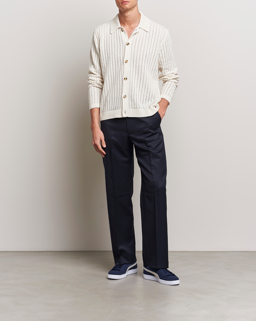 Herre | Trøjer | J.Lindeberg | Edmondo Collar Cardigan Cloud White