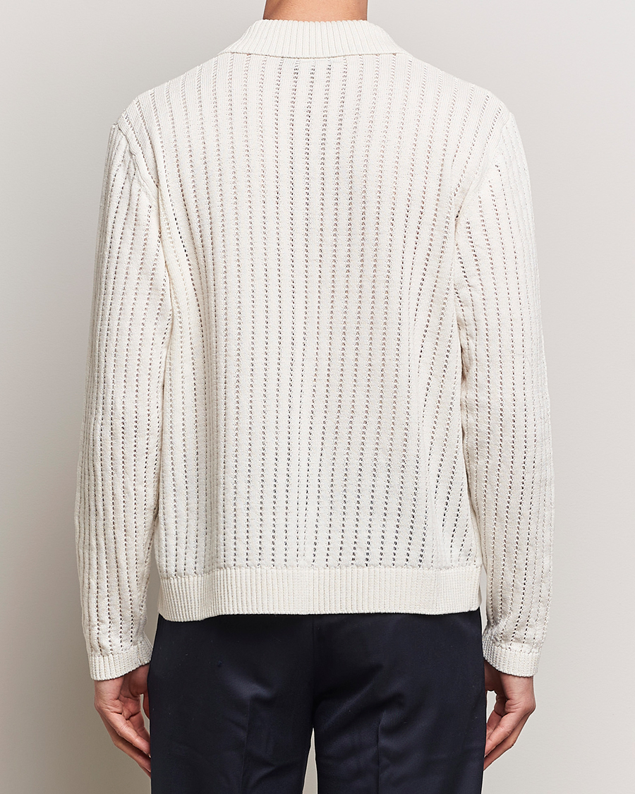 Herre | Trøjer | J.Lindeberg | Edmondo Collar Cardigan Cloud White