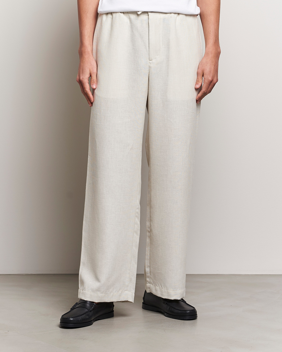 Herr |  | J.Lindeberg | Noah Wide Linen Pants Safari Beige