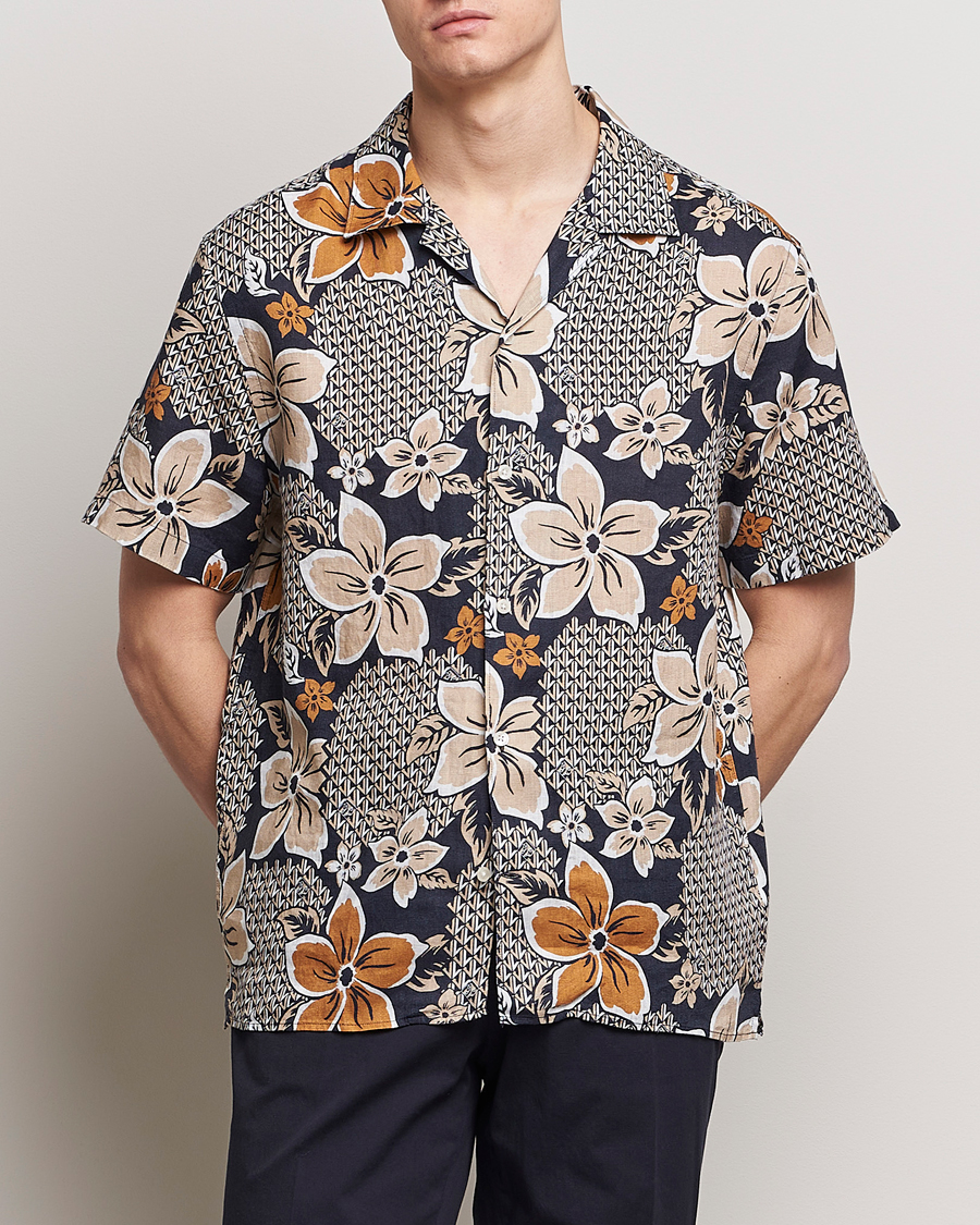 Herre | Casual | J.Lindeberg | Elio Linen Island Floral Shirt Island Floral Mix