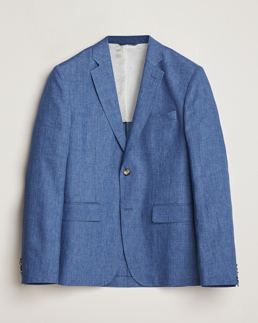 Herre | Blazere & jakker | J.Lindeberg | Hopper U Super Linen Blazer Chambray Blue