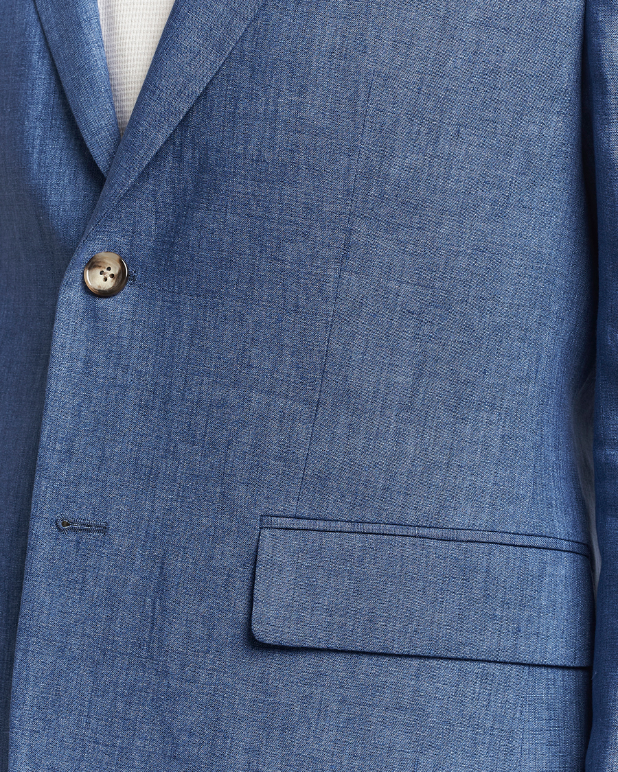 Herre | Blazere & jakker | J.Lindeberg | Hopper U Super Linen Blazer Chambray Blue