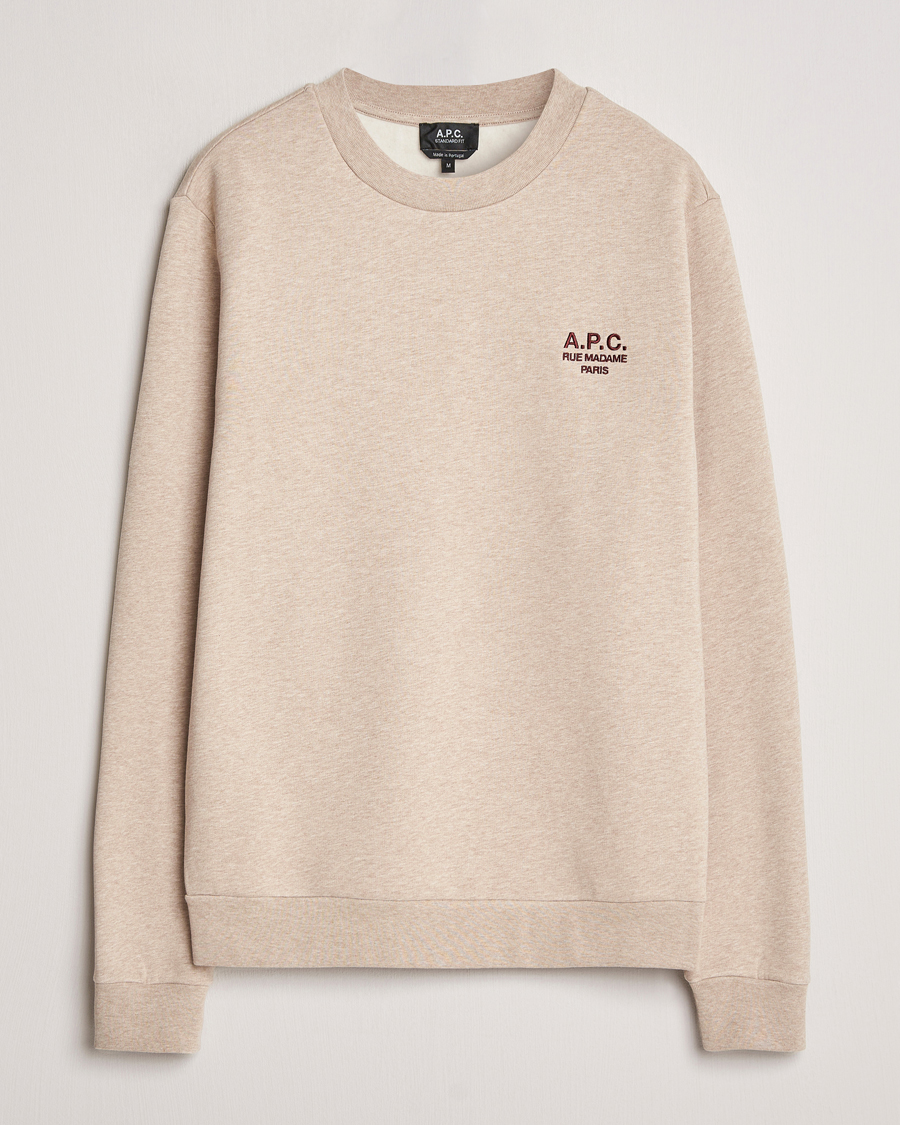 Herre | Trøjer | A.P.C. | Rue Madame Sweatshirt Beige Chine
